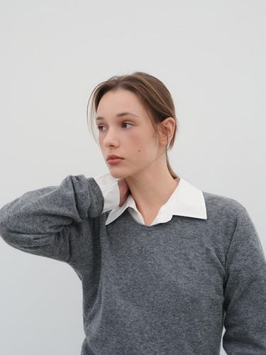 Wool round pullover GRAY - The Raust - Modalova