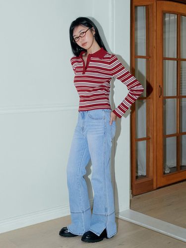 SEMI BOOTCUT DENIM PANTS () - margarin fingers - Modalova