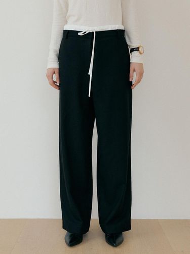 Low-Rise Contrast Pants (wool ver.) - THE PENNY - Modalova