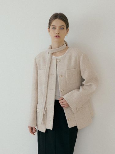 WOOL TWEED JACKET - Beige - THE PENNY - Modalova