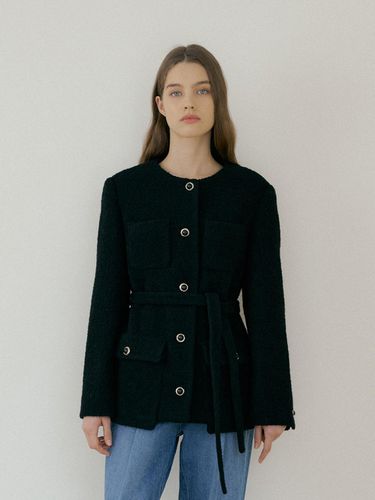 WOOL TWEED JACKET - Black - THE PENNY - Modalova