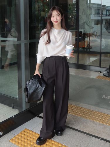 FW WIDE TUCK PANTS (3 COLORS) - EAAH - Modalova