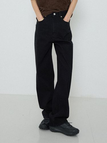 Loose fit straight jean_jet black - L’EAU - Modalova