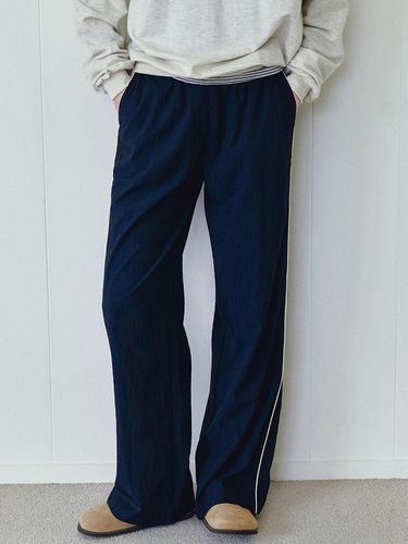 Flow Wide Track Pants - Navy - LOEIL - Modalova