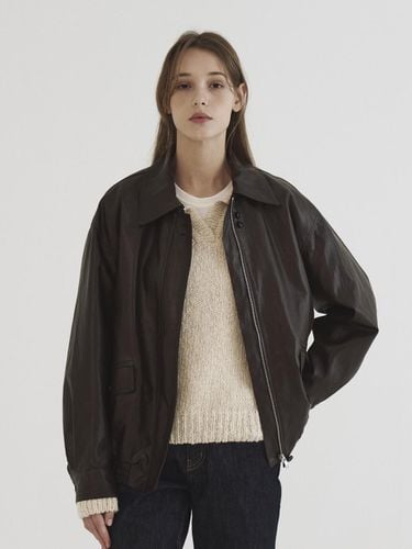 Vegan Leather Blouson Brown - Tillber - Modalova