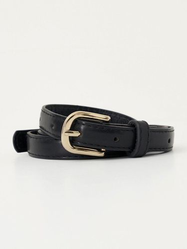 Classic Stitch Leather Belt - Black - LOEIL - Modalova