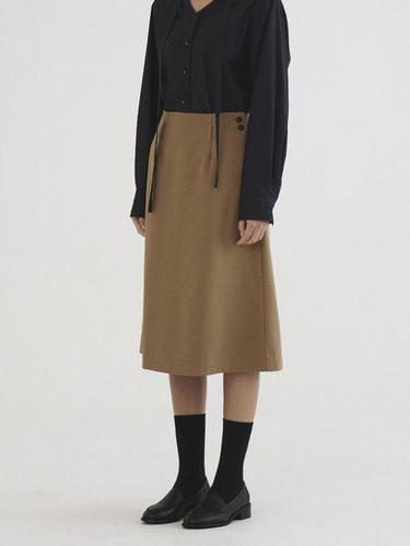 Oxford Midi Skirt Beige - Tillber - Modalova