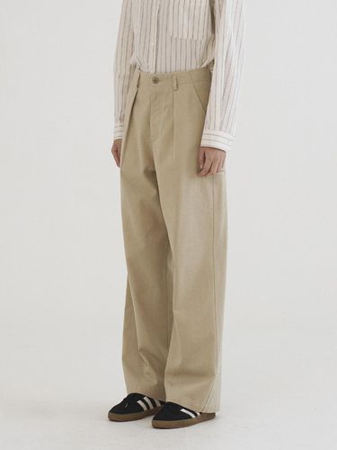 Cotton Pocket Work Pants Beige - Tillber - Modalova