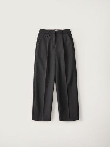 One-tuck wool slacks Charcoal - Tillber - Modalova