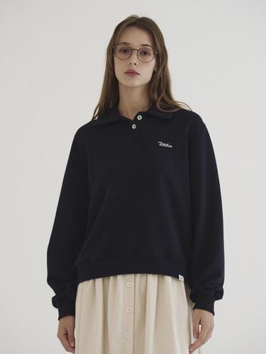 Stanford Collar Sweatshirt Navy - Tillber - Modalova