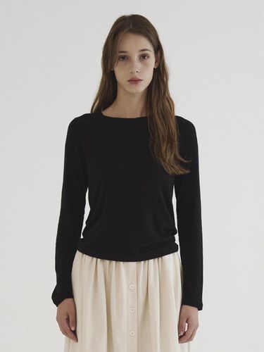 Soft wool Round Neck T-Shirt Black - Tillber - Modalova