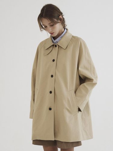 Cameron Single Trench Coat Beige - Tillber - Modalova