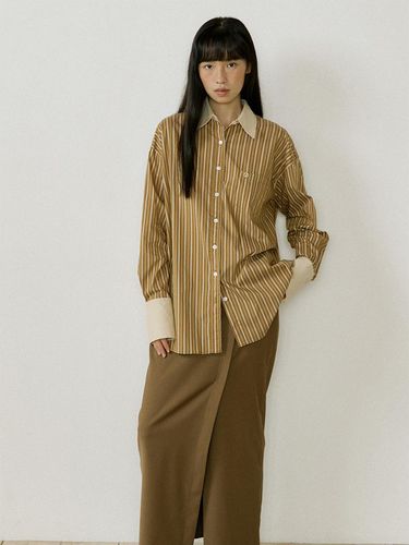 Essential Stripe Shirt (brown) - Lucirzu - Modalova