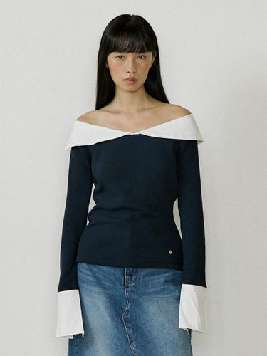 Sailor Collar Sleeve (navy) - Lucirzu - Modalova