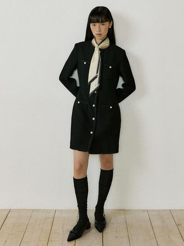 Tweed Jacket Dress (black) - Lucirzu - Modalova