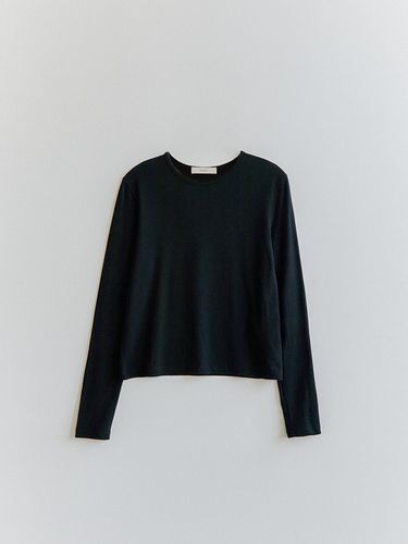 Tencel-Wool French Long-Sleeved T-shirt_BLACK - The Raust - Modalova