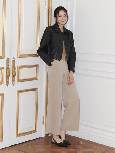 High Waist Wide Fit Pants - 2 Colors - itMICHAA - Modalova