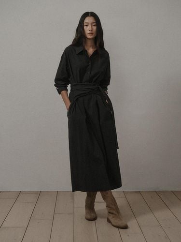 RENEE STRAP LONG DRESS_CHARCOAL - SAGEMENT - Modalova