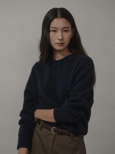 ANDY ALPACA ROUND KNIT_NAVY - SAGEMENT - Modalova