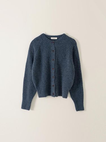 BOUCLE ALPACA KNIT CARDIGAN_BLUE - SAGEMENT - Modalova