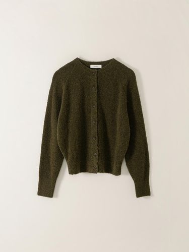 BOUCLE ALPACA KNIT CARDIGAN_KHAKI - SAGEMENT - Modalova