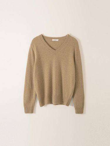 FINE WOOL V NECK KNIT_BEIGE - SAGEMENT - Modalova