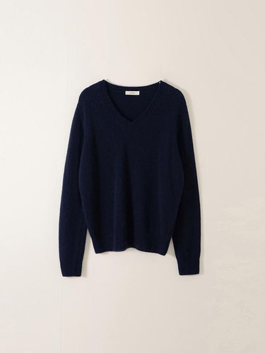 FINE WOOL V NECK KNIT_NAVY - SAGEMENT - Modalova