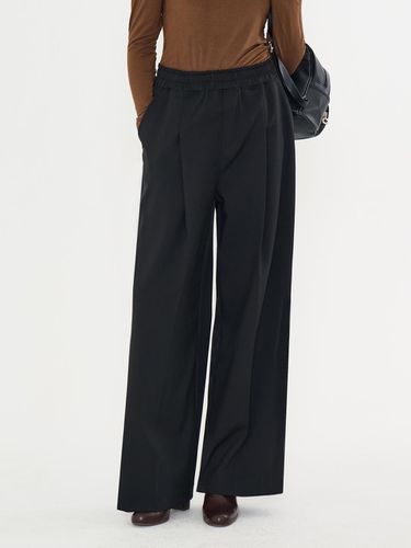 MET pintuck wide slacks black - METAPHER - Modalova