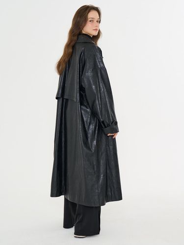 MET eco leather long coat - METAPHER - Modalova