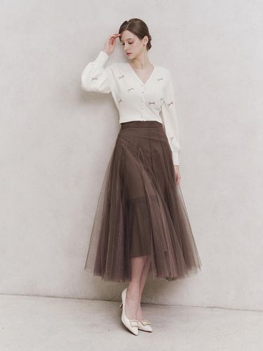 Etoile Banding Sha Skirt (Brown) - GRACE U - Modalova