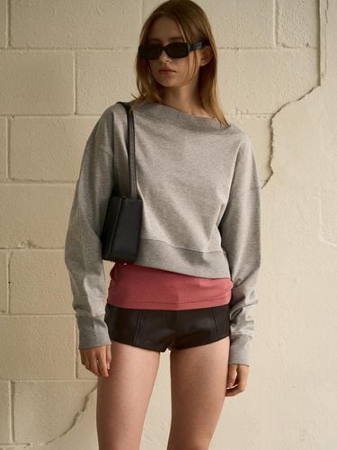 BOAT NECK SWEAT SHIRT_GREY - SIGREAT - Modalova