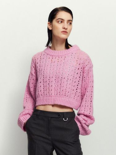 Pullover Crop knit - Pink - LIE MEQUE - Modalova