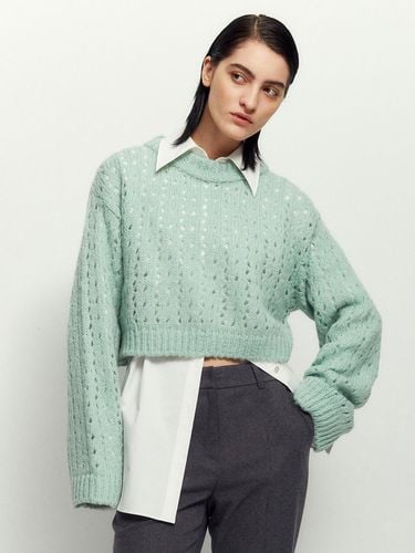 Pullover Crop knit - Mint - LIE MEQUE - Modalova