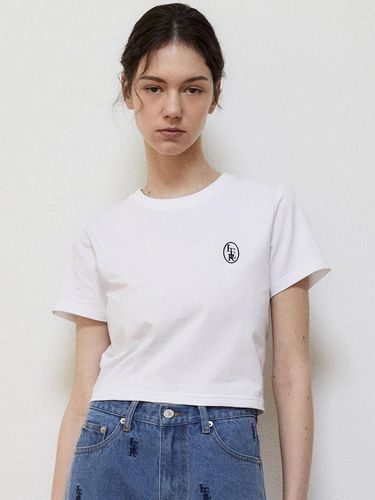 CLASSIC LOGO EMBROIDERY CROP T-SHIRT_WHITE - ITER - Modalova