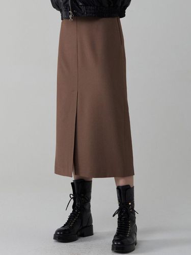 Front Slit Long Skirt_Brown - ITER - Modalova