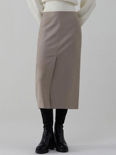 Front Slit Long Skirt_Beige - ITER - Modalova