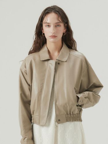 Oz] Vegan Leather Bomber Jacket_[2COLOR] - ITER - Modalova