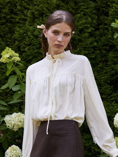 Ribbon Frill Blouse - ITER - Modalova