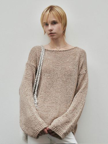 Tape Boat Neck Overfit Pullover () - Neev - Modalova