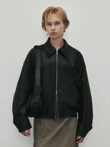 Two-way Leather Blouson Jacket () - Neev - Modalova