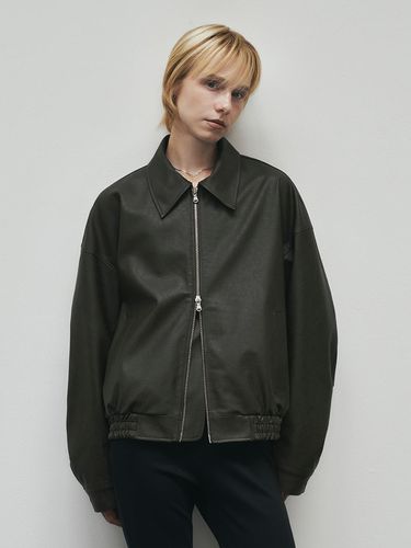 Two-way Leather Blouson Jacket () - Neev - Modalova