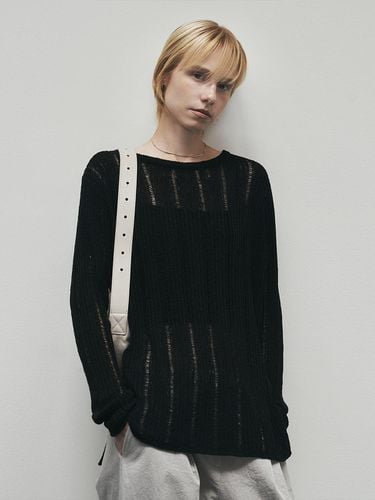 Soft Rope Slit Knit (Black) - Neev - Modalova