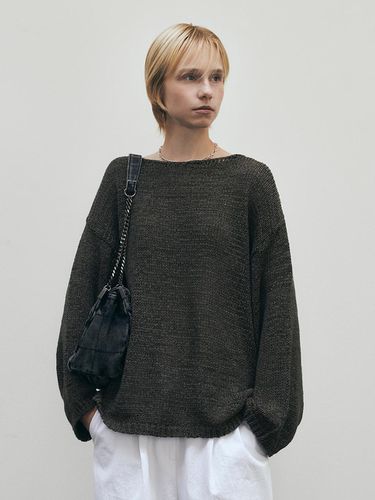 Tape Boat Neck Overfit Pullover () - Neev - Modalova