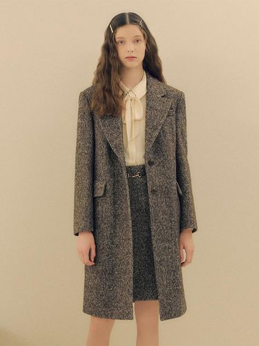 Loop Herringbone Half Coat SWHCNK4100 - DearK - Modalova