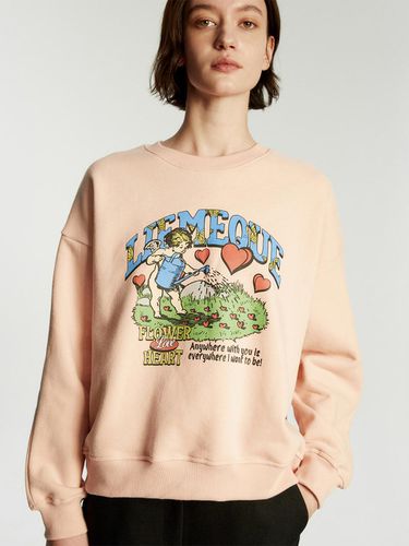 Heart angel sweatshirt pink - LIE MEQUE - Modalova