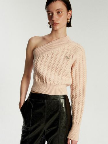 Wing Logo Asymmetric Twisted Knitwear - LIE MEQUE - Modalova