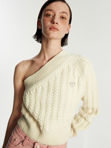 Wing Logo Asymmetric Twisted Knitwear - LIE MEQUE - Modalova