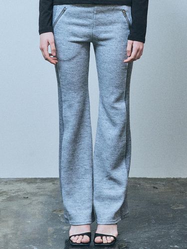 Mixed bootscut pants Gray - mutual - Modalova