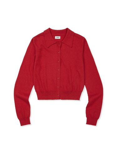 Mmlg W] BUTTON DOWN CARDIGAN (RED) - Mmlg Women - Modalova