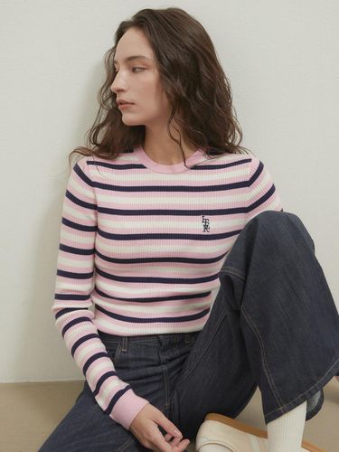 Logo stripe knit_multi pink - ITER - Modalova